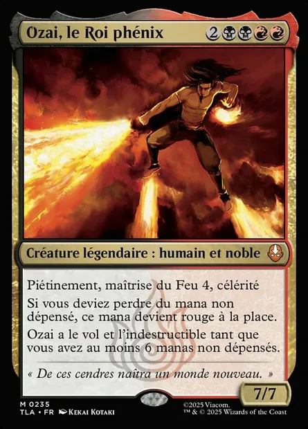 Ozai, le Roi phénix, carte Magic TLA 235 — extension Avatar: The Last Airbender