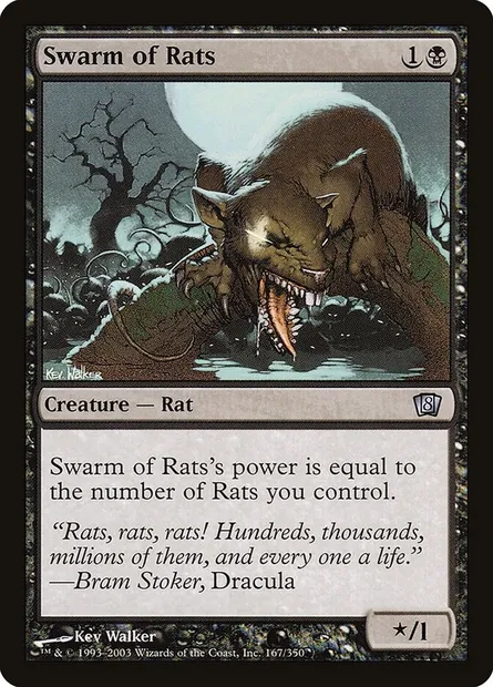 Colonie de rats, carte Magic 8ED 167★ — extension Huitième Edition