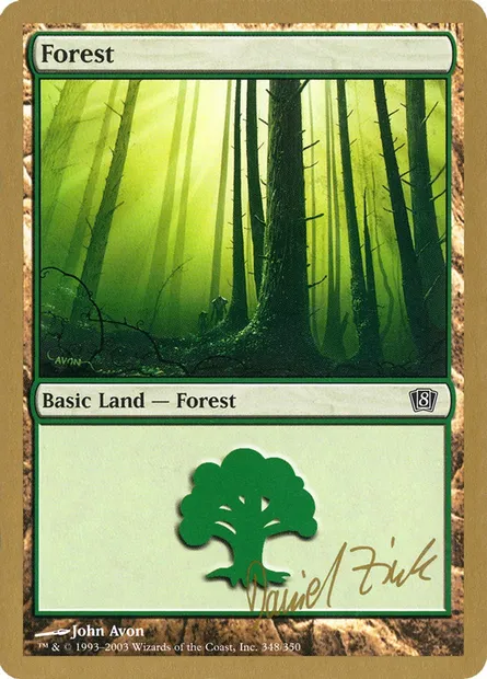 Forêt, carte Magic WC03 dz348 — extension World Championship Decks 2003