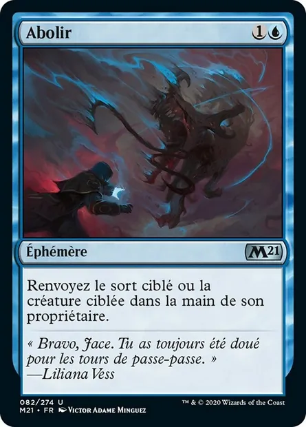 Abolir, carte Magic M21 82 — extension Core Set 2021