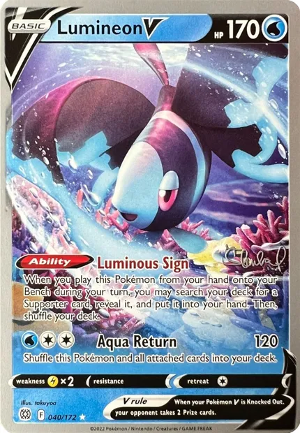 Luminéon V, carte Pokémon WCD22 040 — extension World Championship Decks 2022