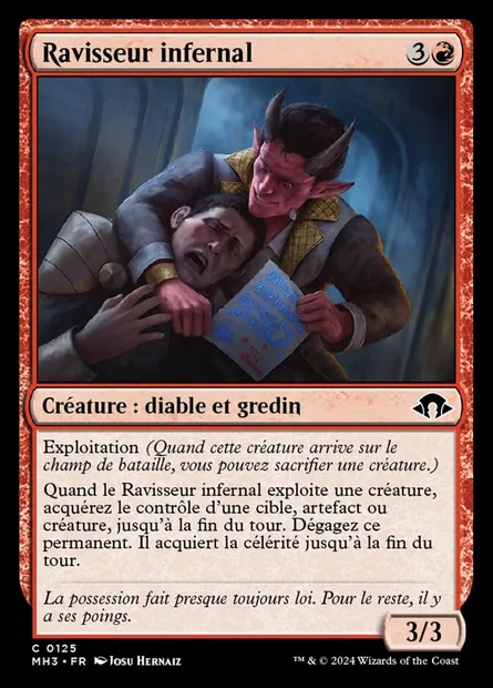 Ravisseur infernal, carte Magic MH3 125 — extension Modern Horizons 3