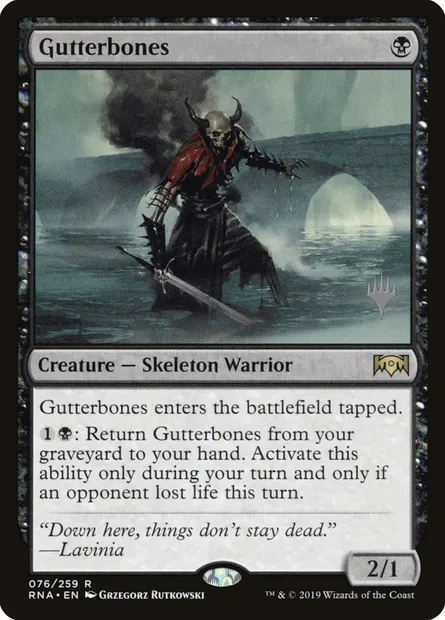 Gutterbones, Magic card PRNA 76p — Ravnica Allegiance Promos set