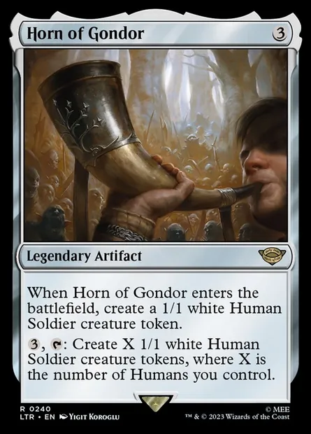 Horn of Gondor, Magic card LTR 240 — The Lord of the Rings: Tales of Middle-earth set