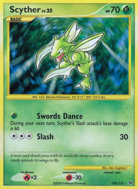 Scyther, Pokémon card PL 130 — Platinum set