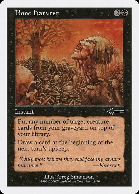 Bone Harvest, Magic card BTD 19 — Beatdown Box Set set