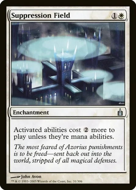 Suppression Field, Magic card RAV 31 — Ravnica: City of Guilds set