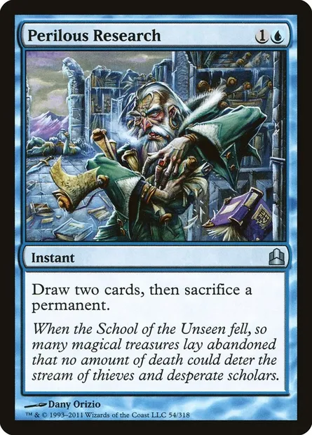 Perilous Research, Magic card CMD 54 — Commander 2011 set
