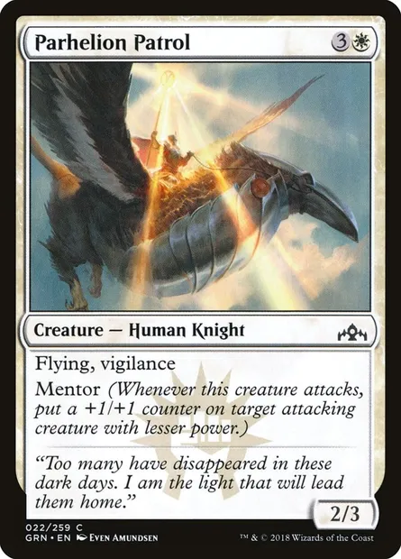 Parhelion Patrol, Magic card GRN 22 — Guilds of Ravnica set