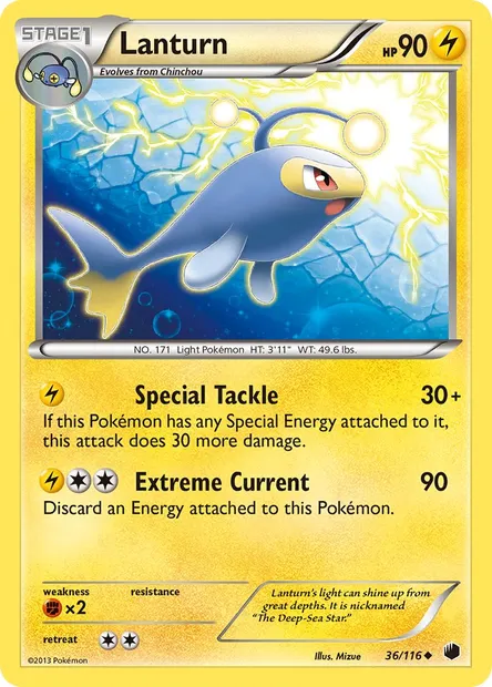 Lanturn, Pokémon card PLF 36 — Plasma Freeze set
