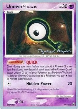 Unown [Q] Lv.15, carte Pokémon WCD10 049 — extension World Championship Decks 2010