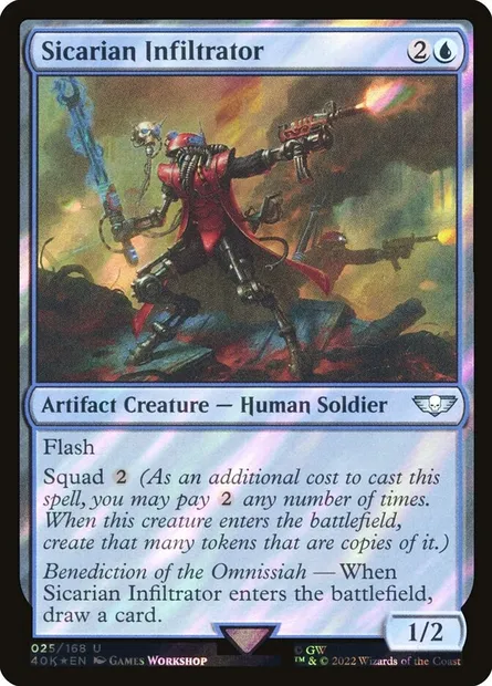 Sicarian Infiltrator, Magic card 40K 25★ — Warhammer 40,000 Commander set