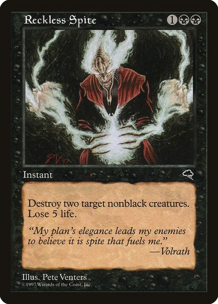 Reckless Spite, Magic card TMP 152 — Tempest set