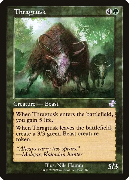 Thragtusk, Magic card TSR 368 — Time Spiral Remastered set