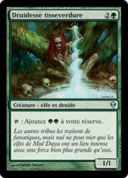 Druidesse tisseverdure, carte Magic ZEN 164 — extension Zendikar