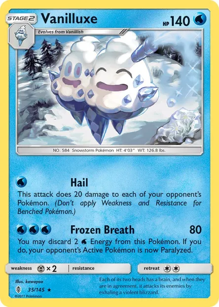 Vanilluxe, Pokémon card GRI 35 — Guardians Rising set