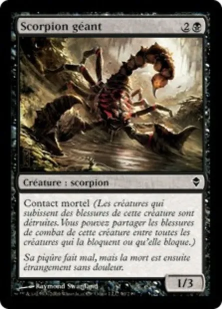 Scorpion géant, carte Magic ZEN 90 — extension Zendikar