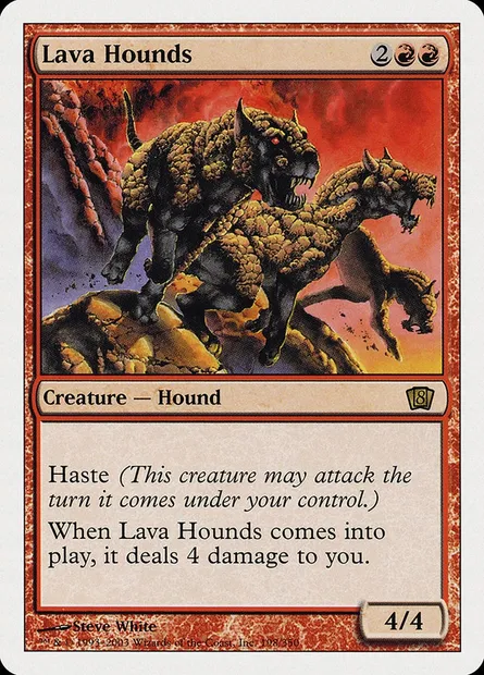 Chiens de lave, carte Magic 8ED 198 — extension Huitième Edition