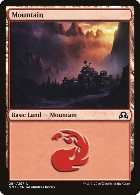 Mountain, Magic card SOI 294 — Shadows over Innistrad set