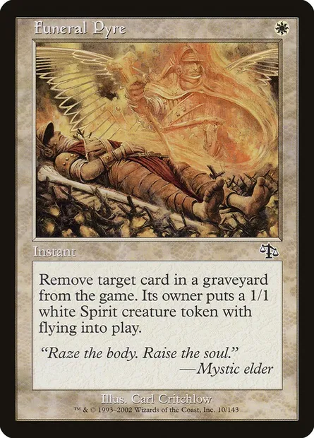 Funeral Pyre, Magic card JUD 10 — Judgment set