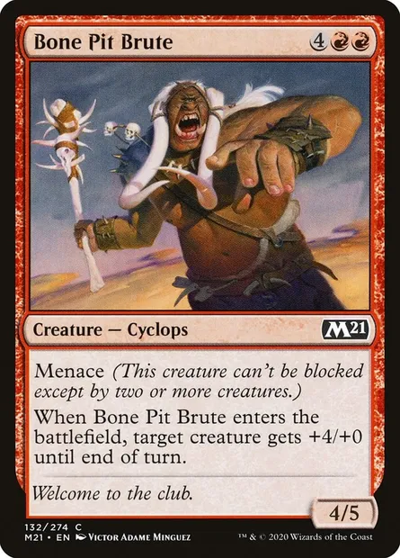 Bone Pit Brute, Magic card M21 132 — Core Set 2021 set
