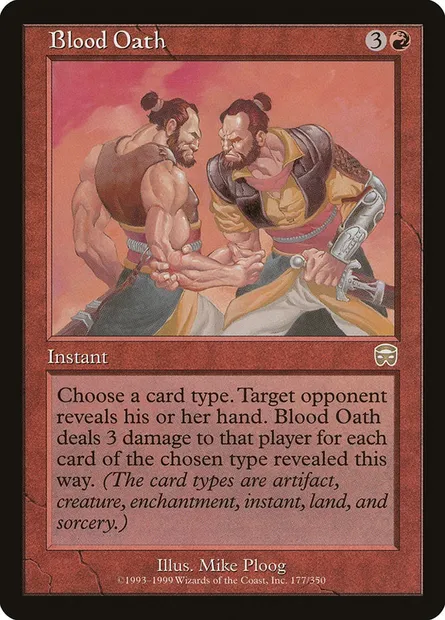 Blood Oath, Magic card MMQ 177 — Mercadian Masques set