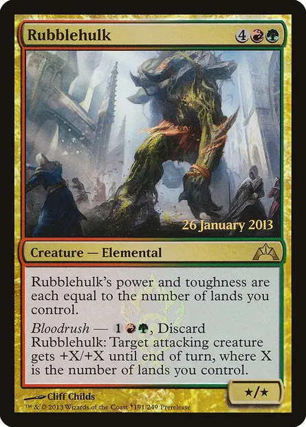 Rubblehulk, Magic card PGTC 191★ — Gatecrash Promos set