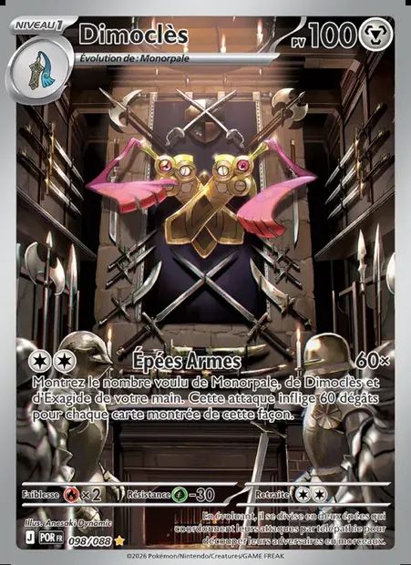 Dimoclès, carte Pokémon POR 098 — extension Équilibre Parfait