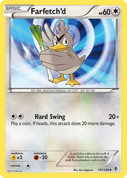 Farfetch’d, Pokémon card BCR 107 — Boundaries Crossed set