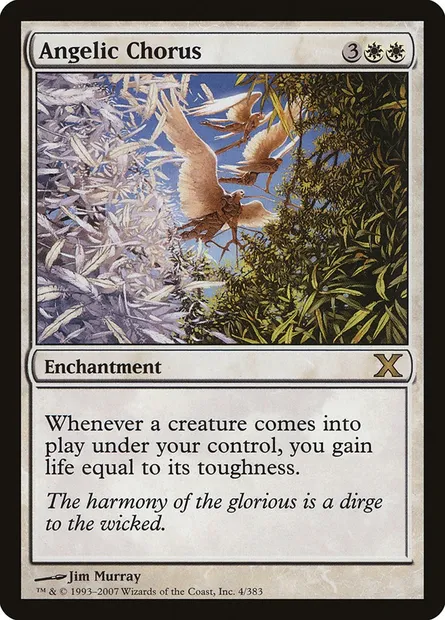 Angelic Chorus, Magic card 10E 4 — Tenth Edition set