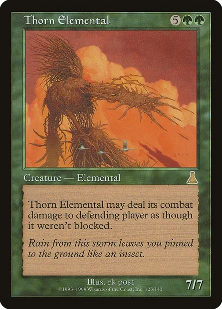 Elémental d'Epines, carte Magic UDS 123 — extension Destinée d'Urza