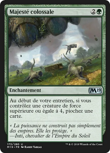 Majesté colossale, carte Magic M19 173 — extension Core Set 2019
