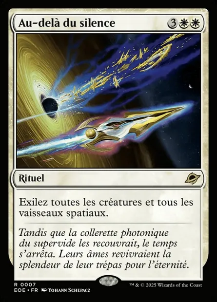 Au-delà du silence, carte Magic EOE 7 — extension Edge of Eternities