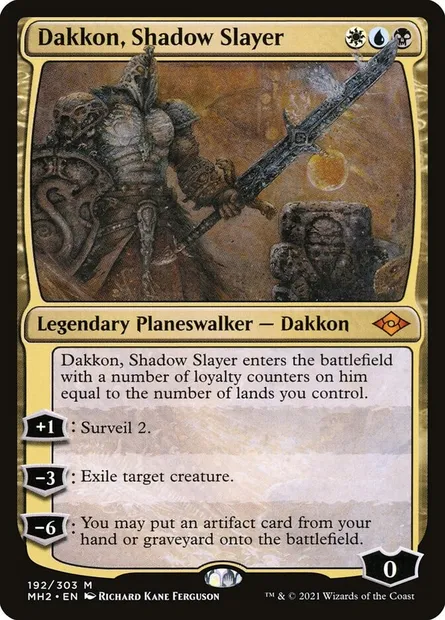 Dakkon, Shadow Slayer, Magic card MH2 192 — Modern Horizons 2 set