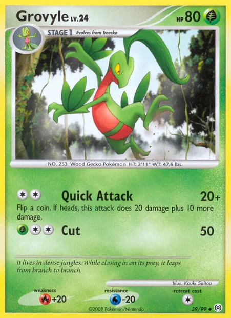 Grovyle, Pokémon card AR 39 — Arceus set