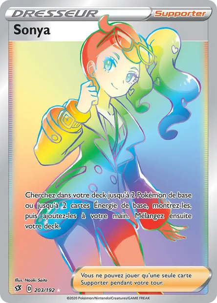 Sonya, carte Pokémon RCL 203 — extension Clash des Rebelles