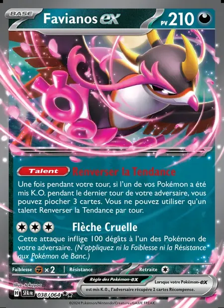 Favianos-ex, carte Pokémon SFA 038 — extension Fable Nébuleuse