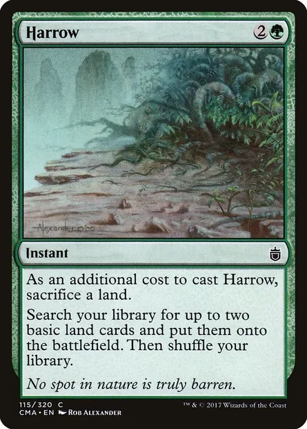 Harrow, Magic card CMA 115 — Commander Anthology set