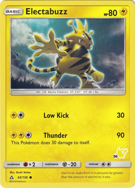 Élektek, carte Pokémon BA20 043p-58 — extension Battle Academy 2020