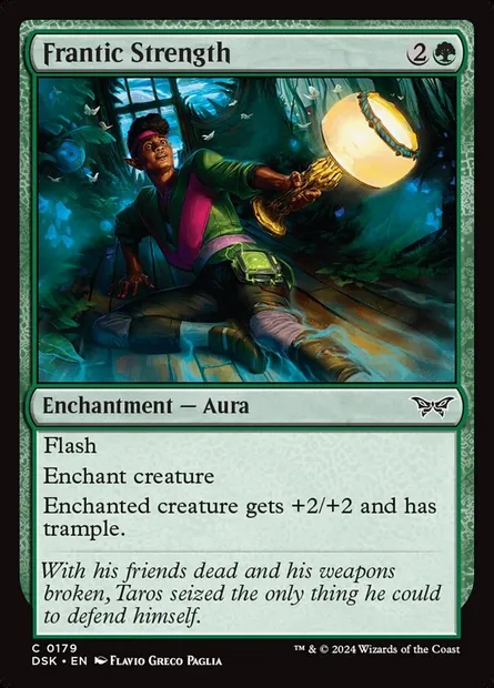 Frantic Strength, Magic card DSK 179 — Duskmourn: House of Horror set