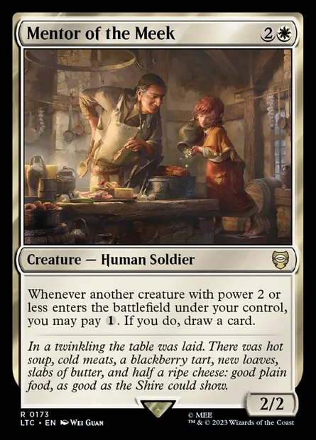 Mentor of the Meek, Magic card LTC 173 — Tales of Middle-earth Commander set