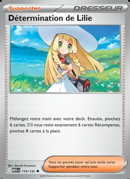 Détermination de Lilie, carte Pokémon MEG 119 — extension Méga-Évolution