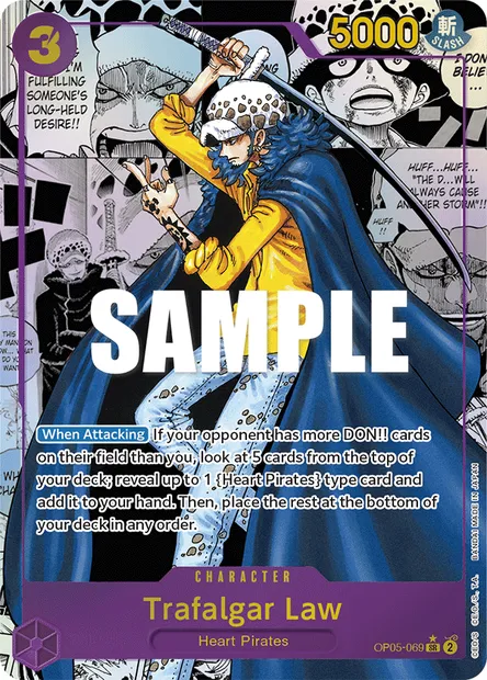 Trafalgar Law, carte One Piece OP05-069 — extension AWAKENING OF THE NEW ERA