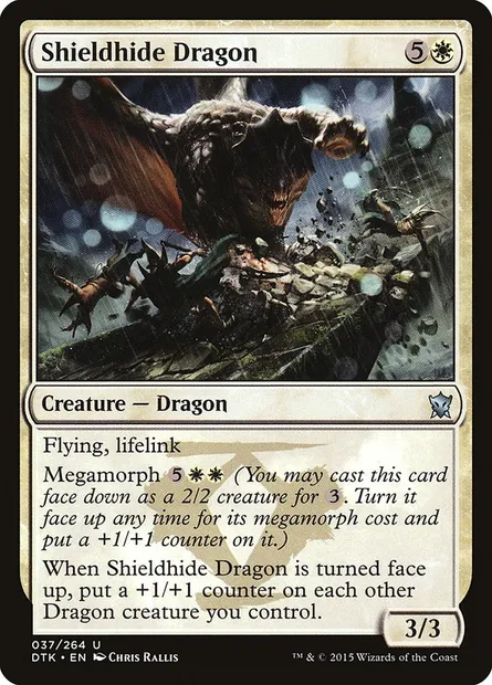 Shieldhide Dragon, Magic card DTK 37 — Dragons of Tarkir set