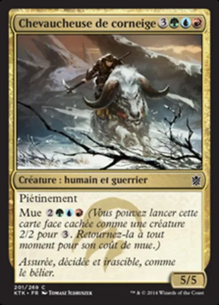 Chevaucheuse de corneige, carte Magic KTK 201 — extension Les Khans de Tarkir
