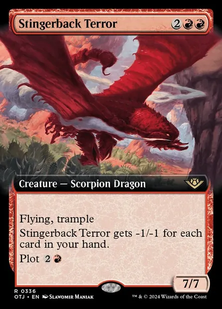 Stingerback Terror, Magic card OTJ 336 — Outlaws of Thunder Junction set