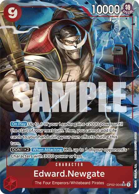 Edward Newgate, carte One Piece OP02-004 — extension PARAMOUNT WAR