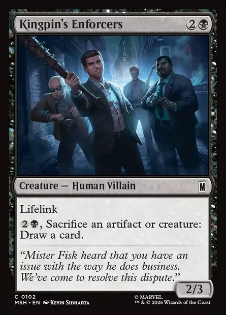 Kingpin's Enforcers, Magic card MSH 102 — Marvel Super Heroes set