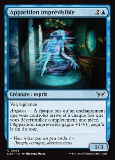 Apparition imprévisible, carte Magic DSK 54 — extension Duskmourn: House of Horror