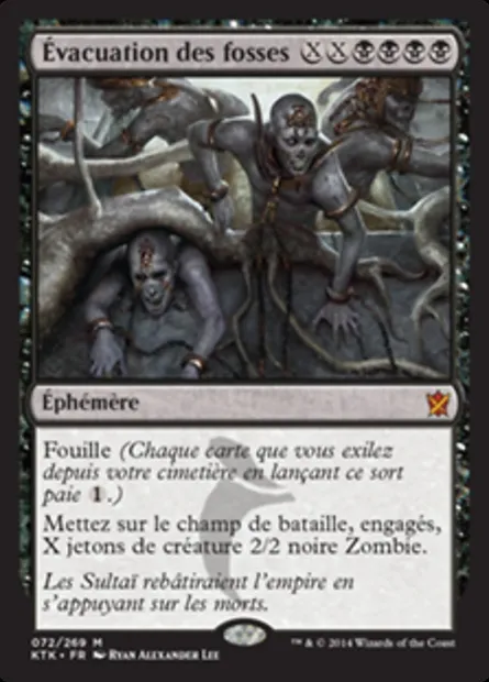 Évacuation des fosses, carte Magic KTK 72 — extension Les Khans de Tarkir